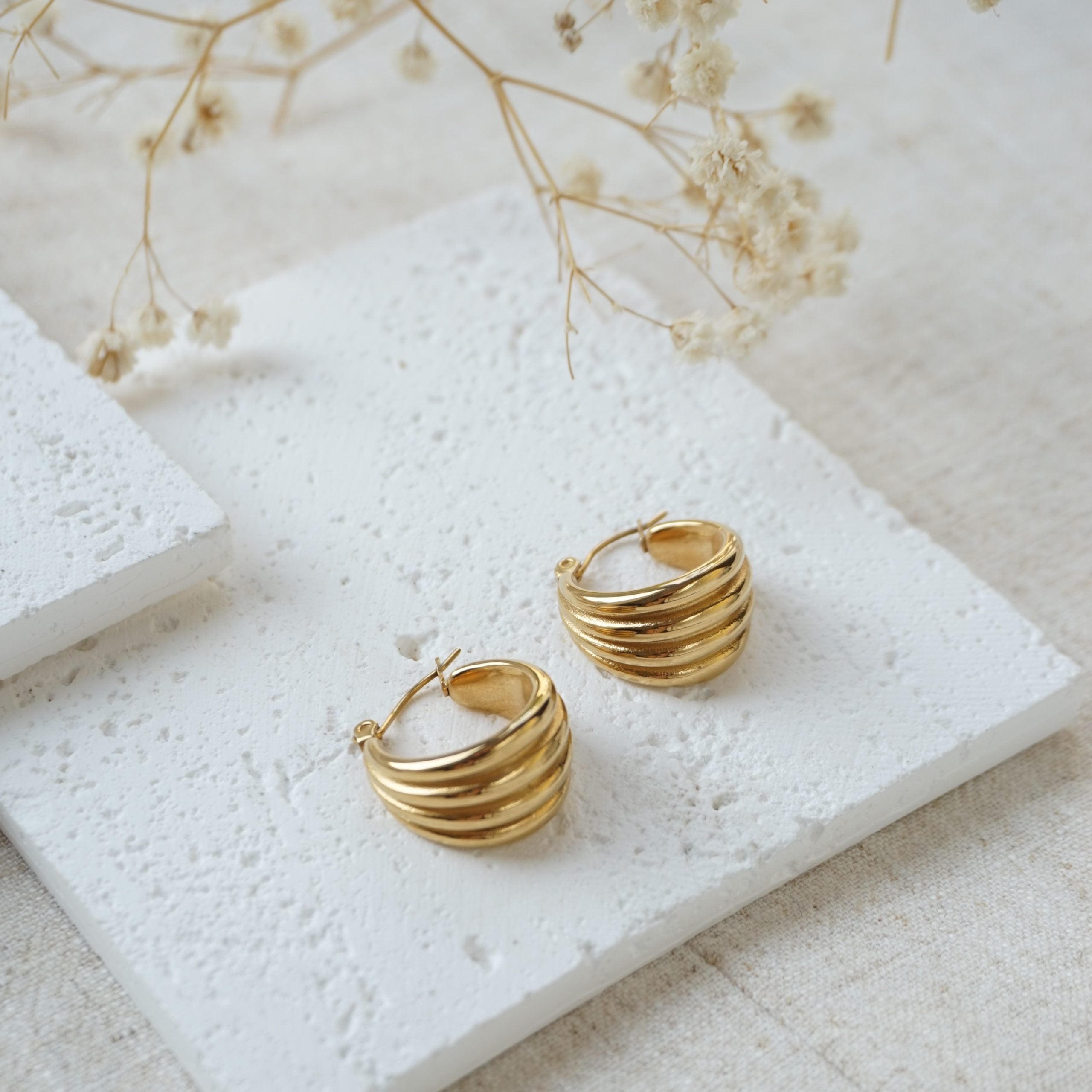 gold orla hoop earrings