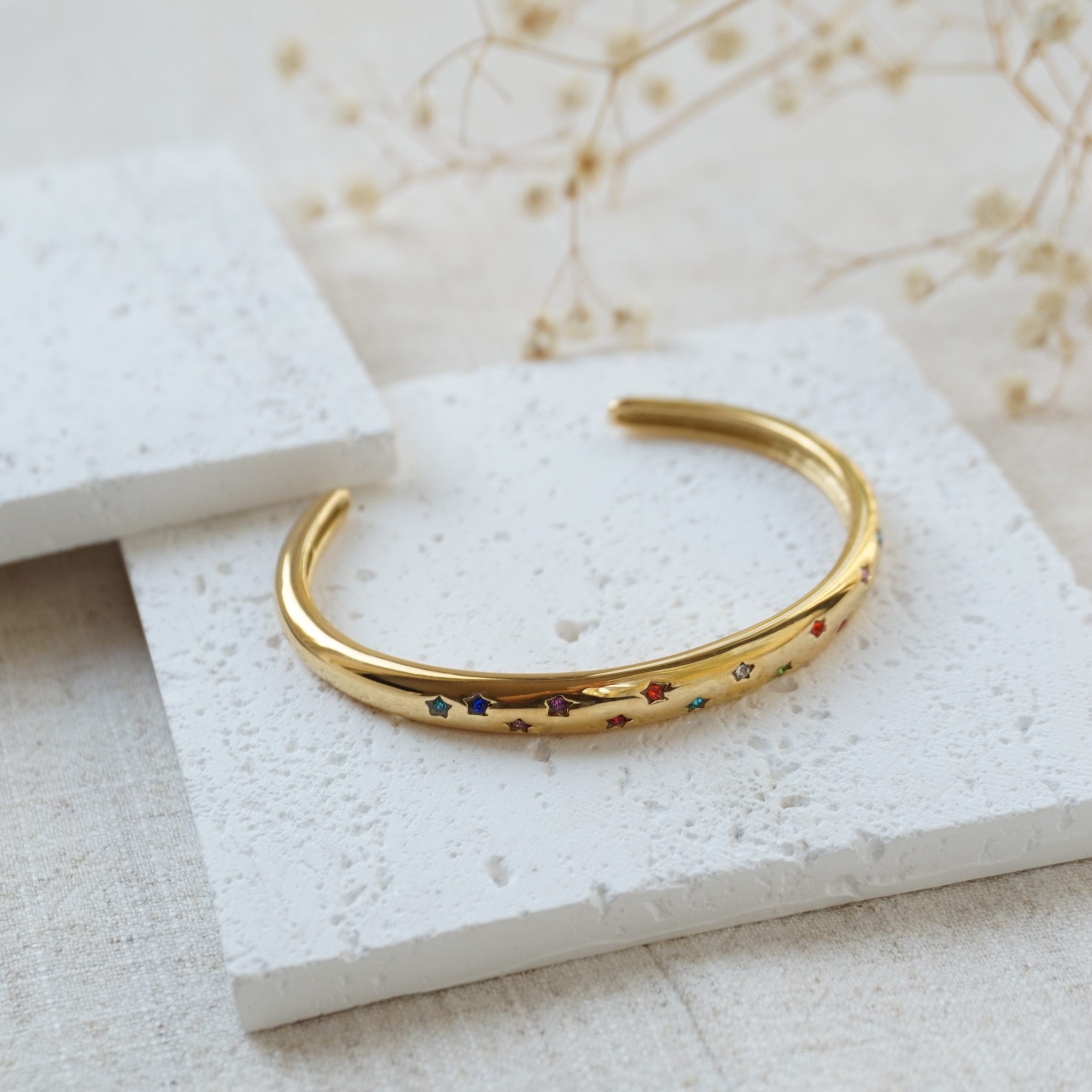 gold iris bangle