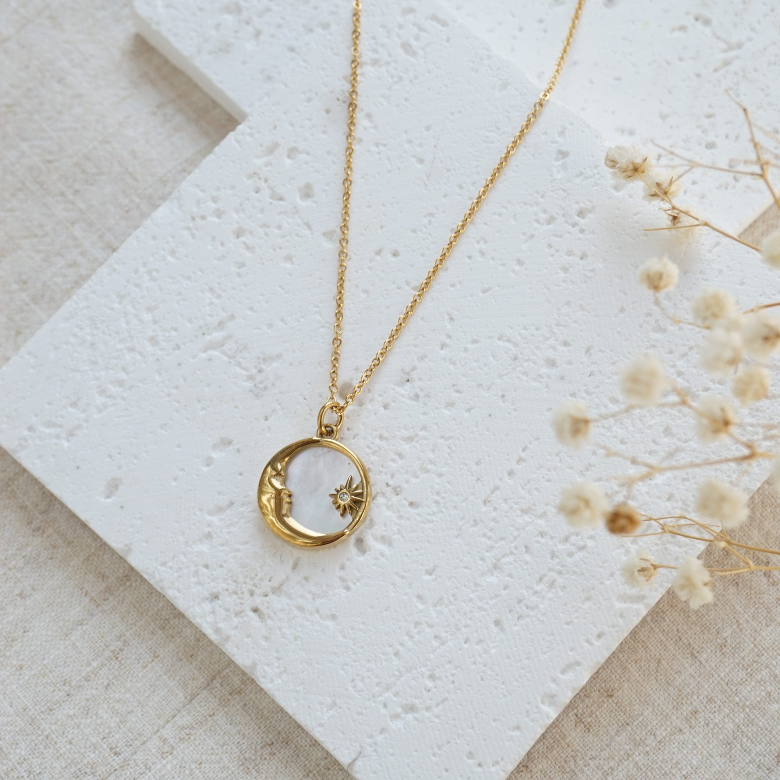 gold crescent moon necklace