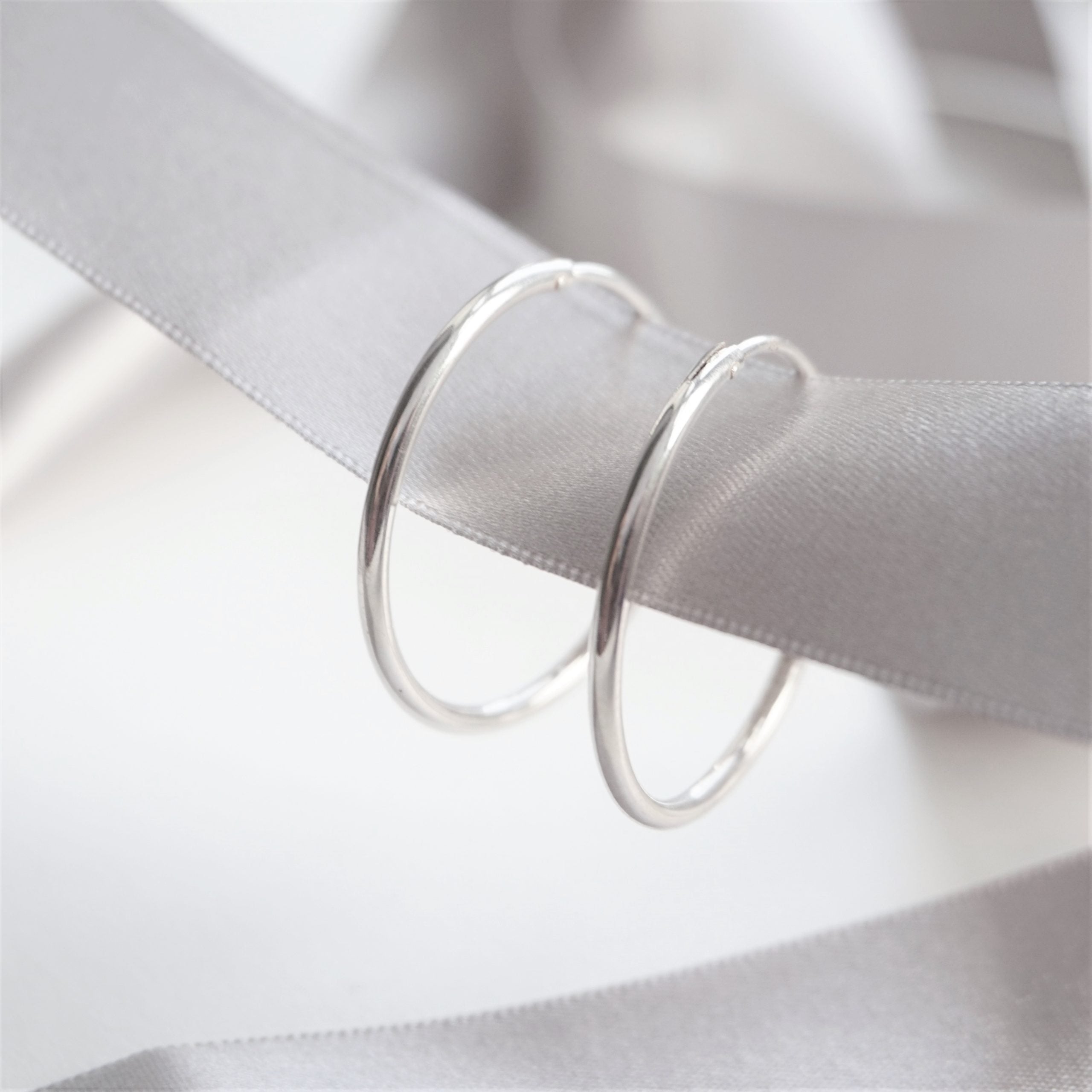 sterling silver 30mm hoop earrings