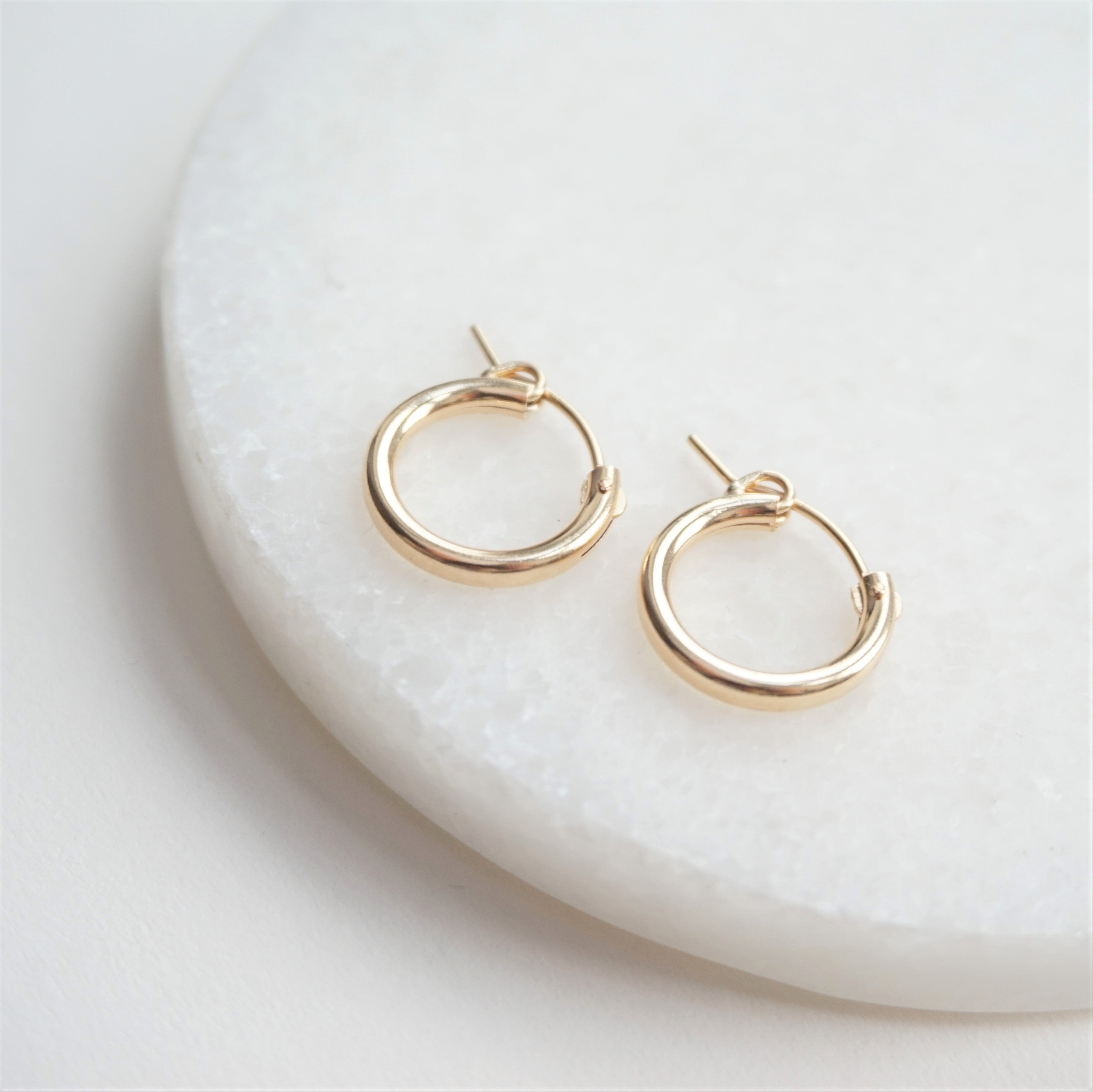 gold filled hoop earrings