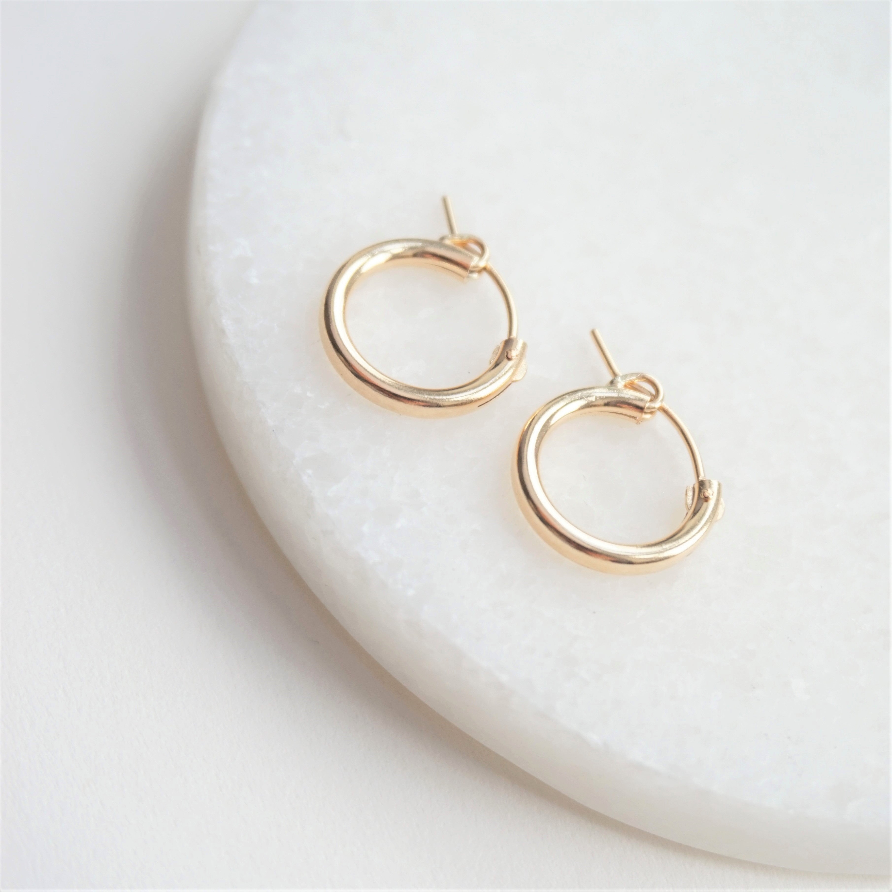 gold filled hoop earrings