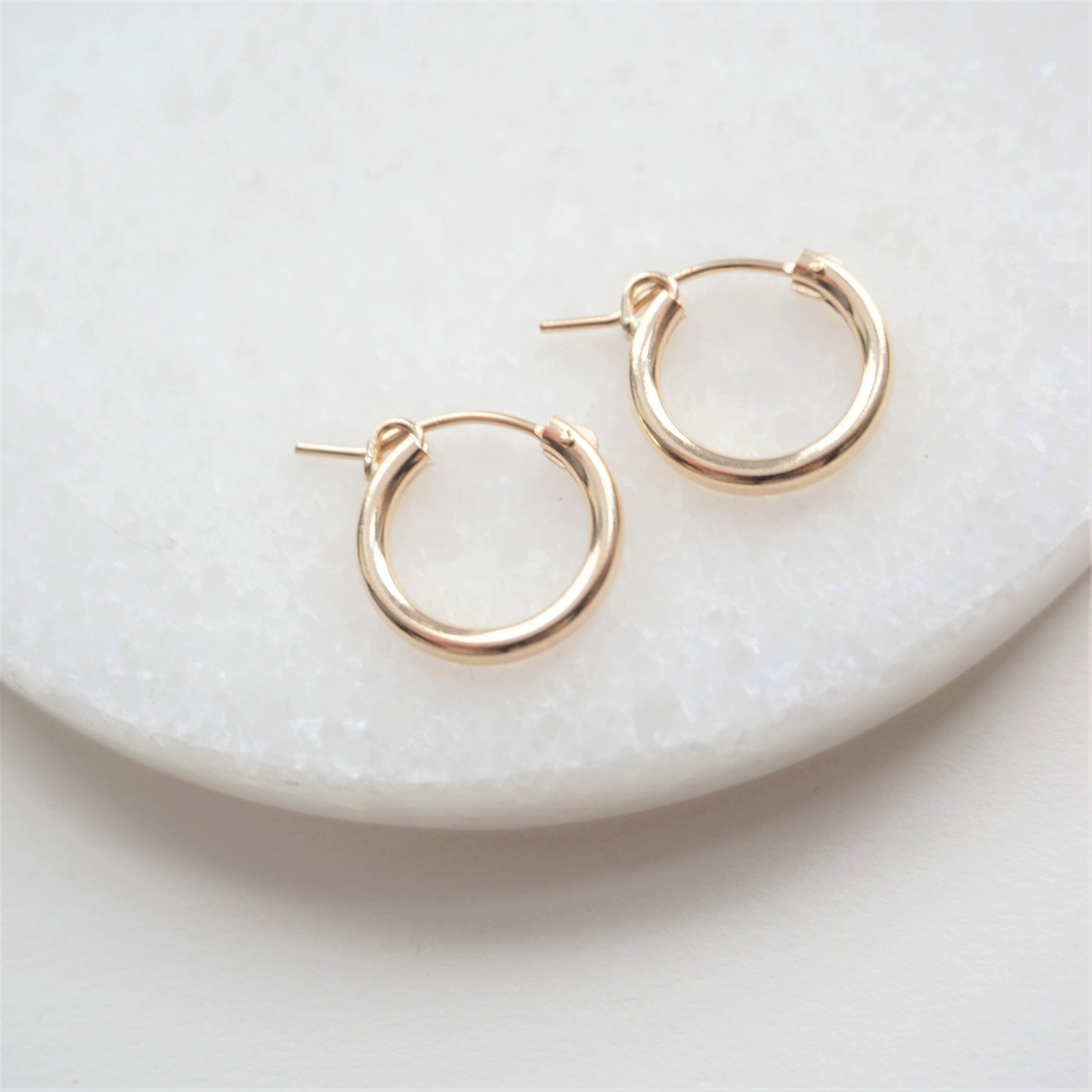 gold filled hoop earrings