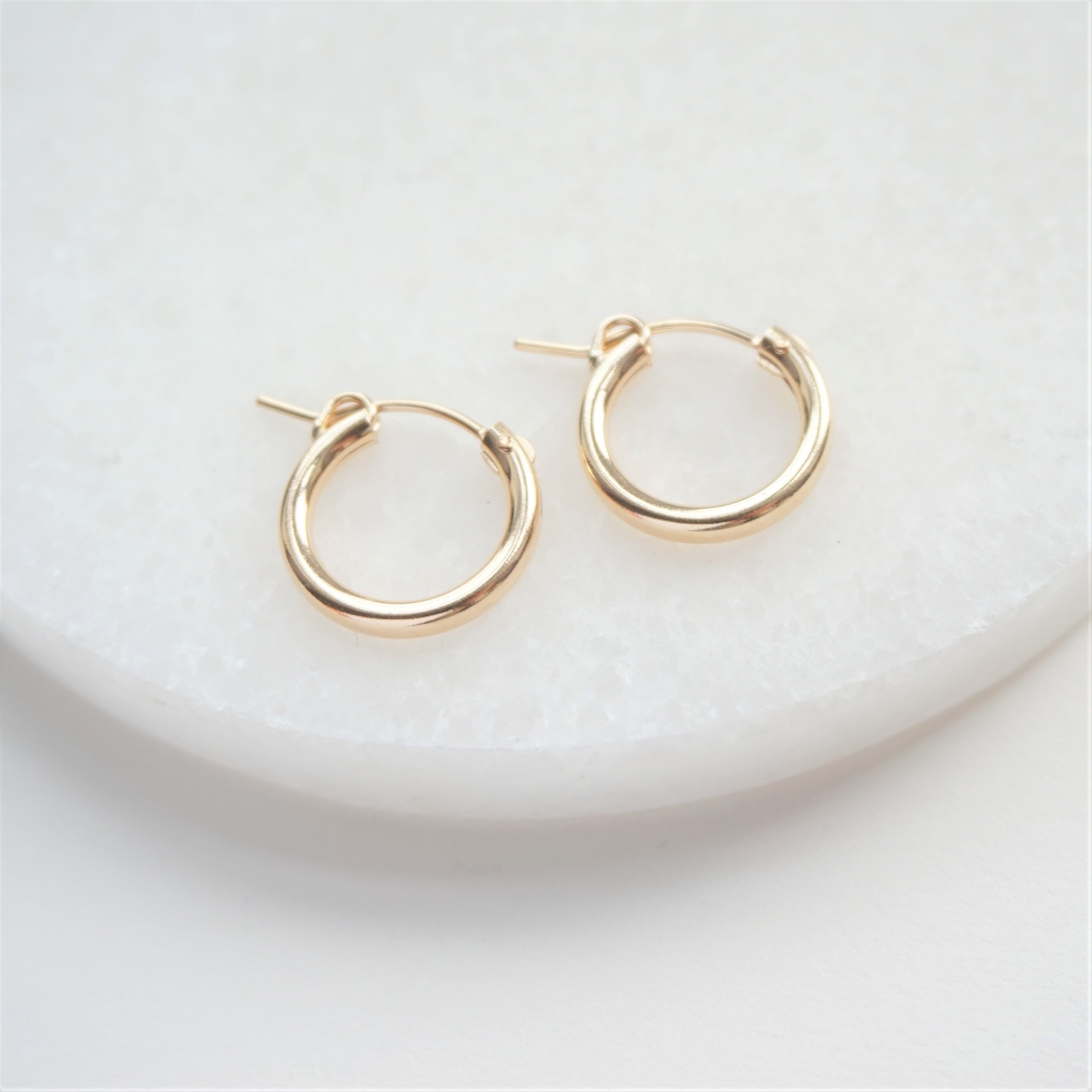 gold filled hoop earrings