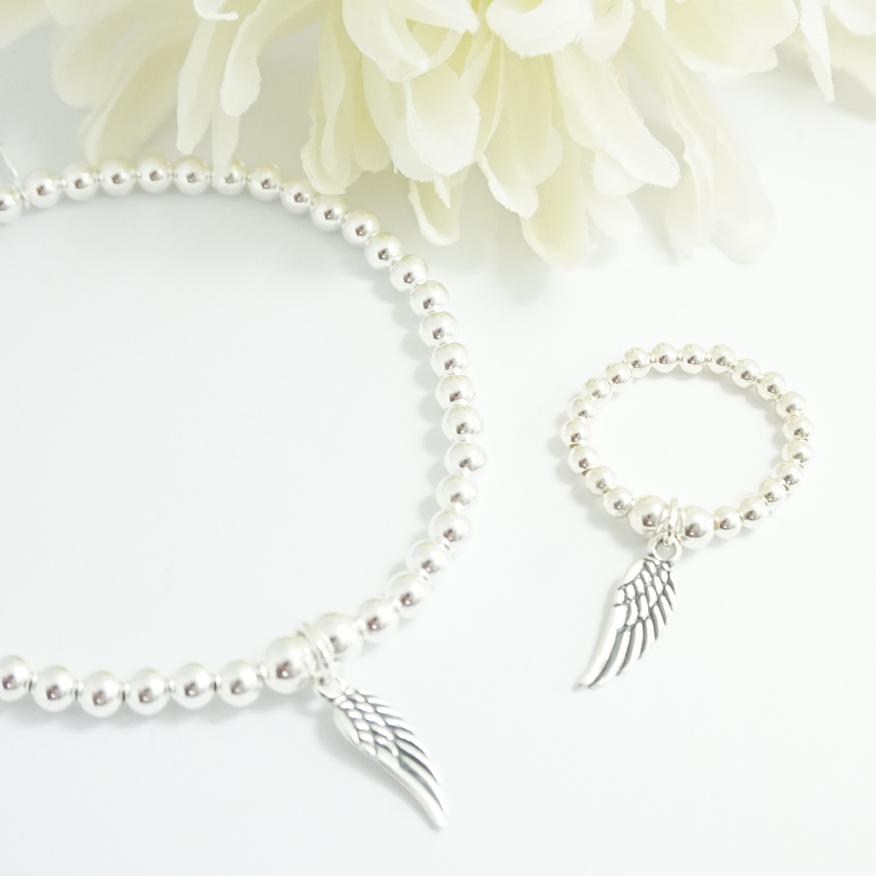 Sterling Silver Angel Wing Set