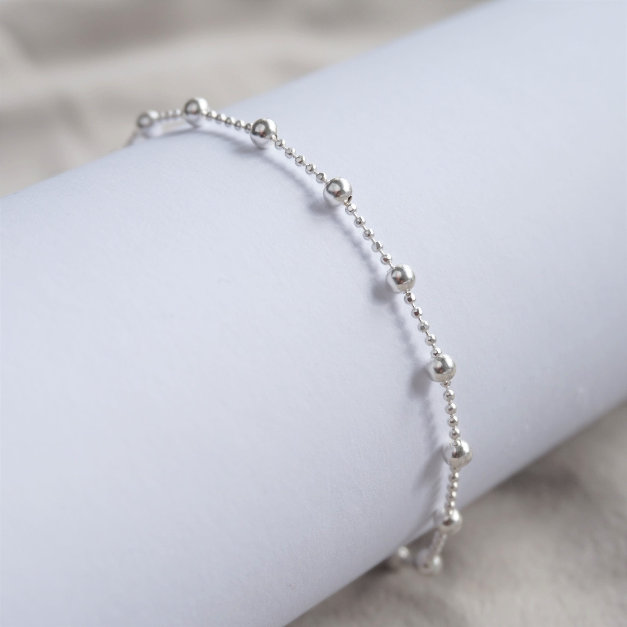 sterling silver serenity anklet