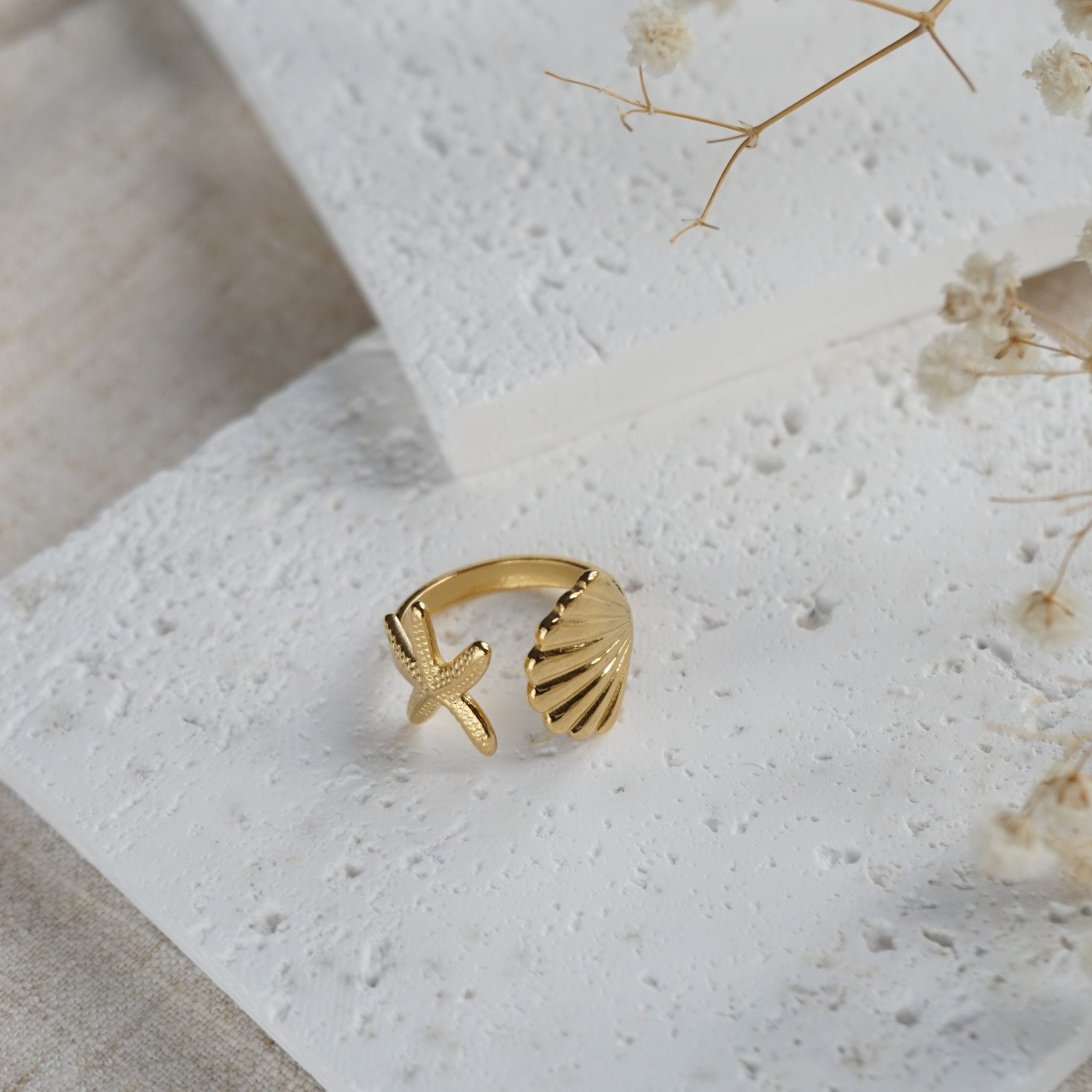 gold seashore ring