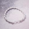 Sterling Silver Chunky Stretch Bracelet with Infinity Charm