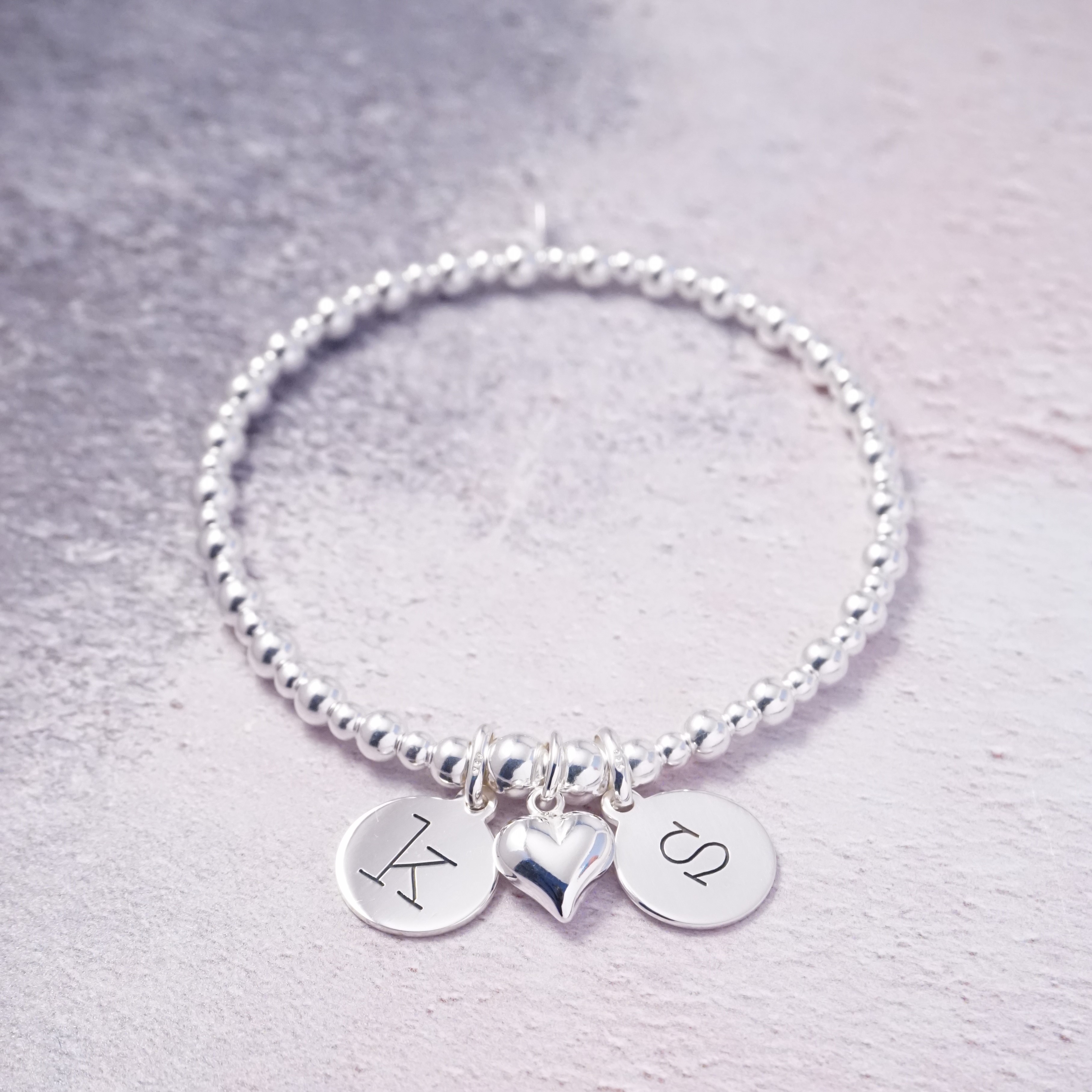 silver stretch bracelets with charms