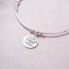 Sterling Silver Stretch Noodle Bracelet with Best Friends Charm