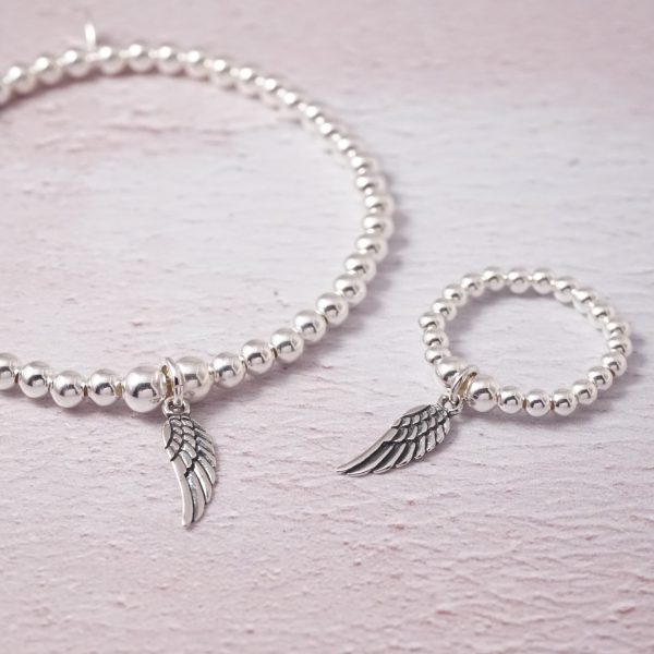 sterling silver angel wing set