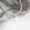 sterling silver anklet with heart charm