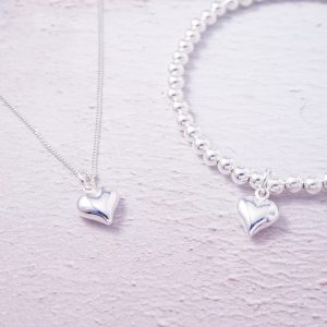 Sterling Silver heart set