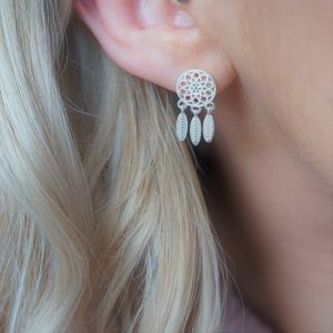 sterling silver dreamcatcher earrings