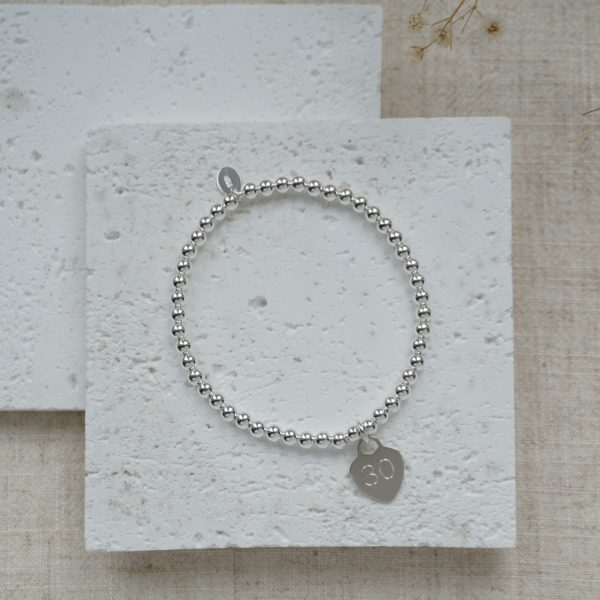 Sterling Silver Engraved Heart Bracelet - Image 6