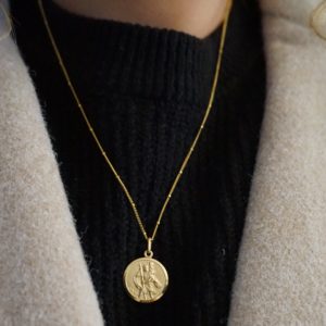 gold st christopher necklace
