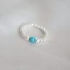 sterling silver ring with turquoise bead