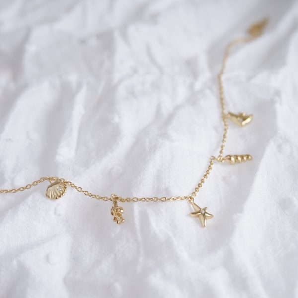 gold bali beach anklet