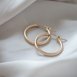 gold filled maxi hoop earrings