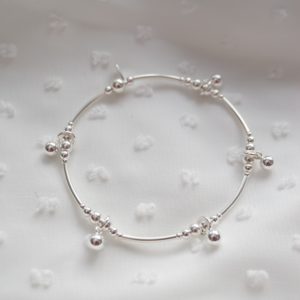 sterling silver solar noodle bracelet