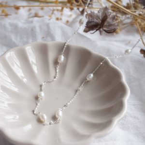 sterling silver freshwater pearl necklace