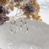 sterling silver abstract loop earrings