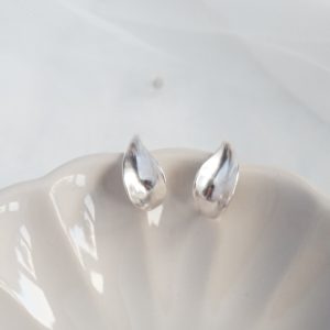 sterling silver arc stud earrings