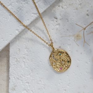 gold galaxy necklace