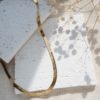 gold herringbone necklace