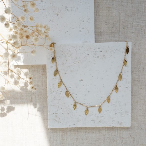 gold oblique necklace