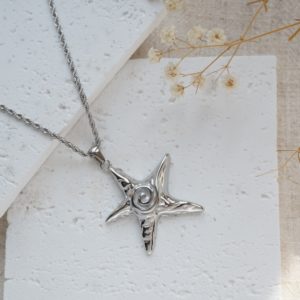 silver starfish necklace