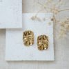 gold mila stud earrings