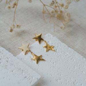 gold aura earrings