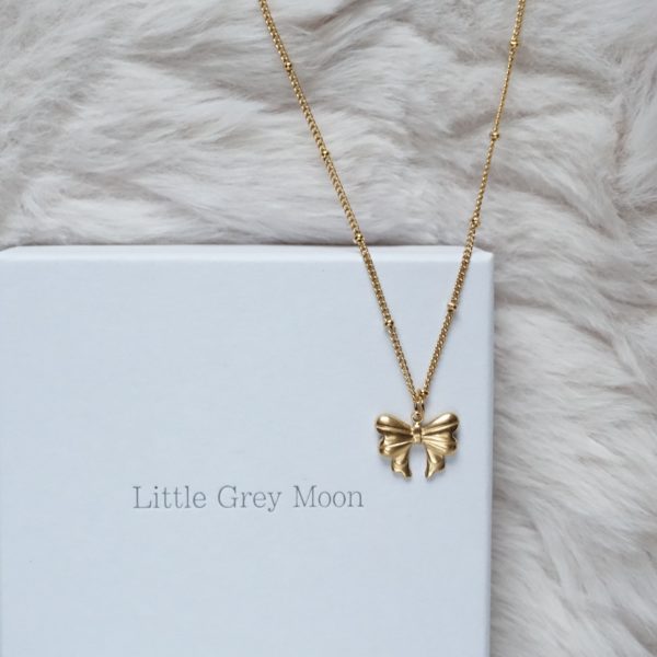 Gold Bow Necklace - Image 2